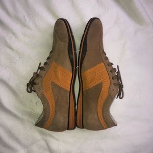 Ferragamo suede tan sneaker